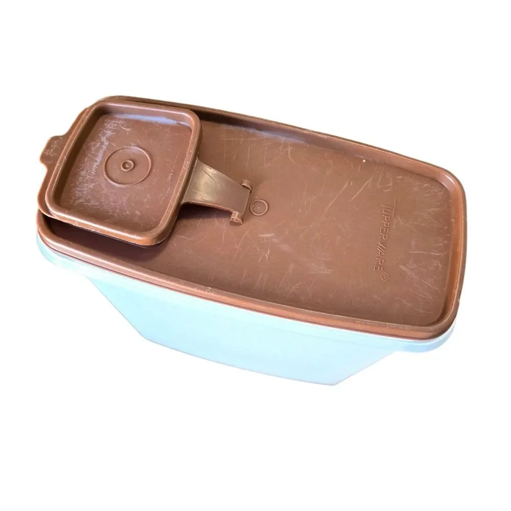 Vintage Tupperware Cereal Storer Dispenser Canister Container 1588 Brown Lid 158